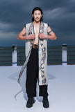 Haute Couture Silver-foil  Kesi Tapestry Long Vest - 銀箔底緙絲背心