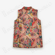 Intangible Heritage Gambiererd Canton Silk Slant-Breasted Vest Top