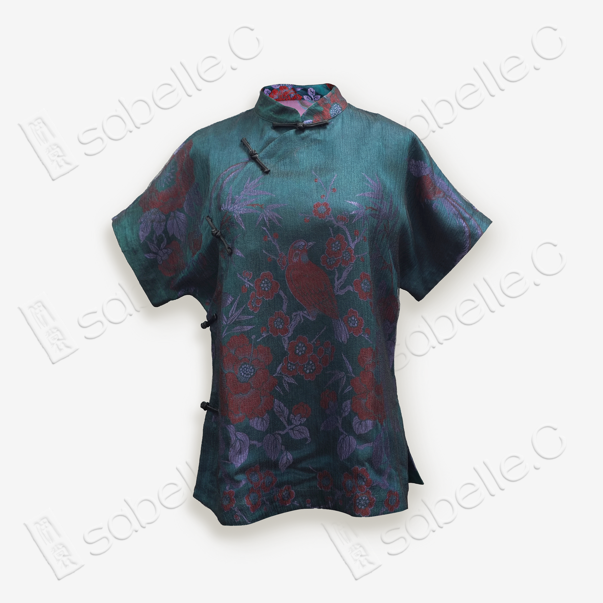 Gambiered Canton Silk Top