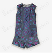 Old silk soft satin jacquard sleeveless vest two-piece suit