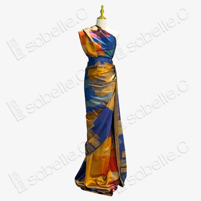 Heavyweight Silk Gambiered Canton Silk Fabric (Original Design)