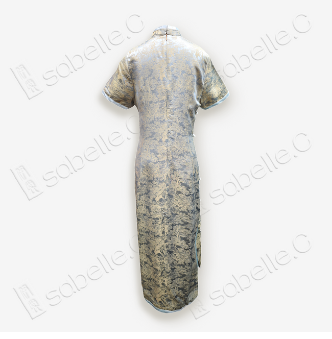 Stand-up collar short-sleeved cheongsam