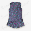 Old silk soft satin jacquard sleeveless vest two-piece suit