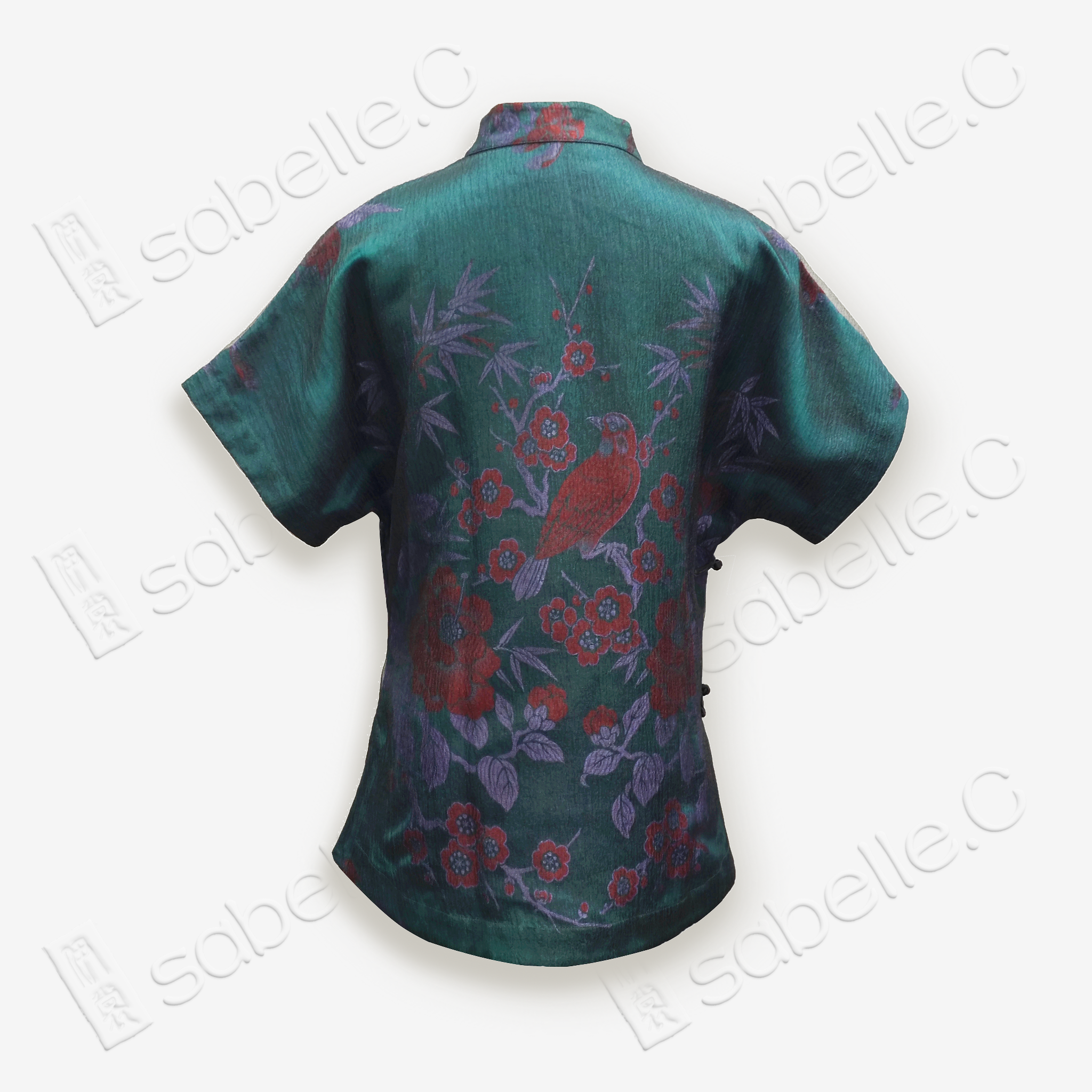 Gambiered Canton Silk Top