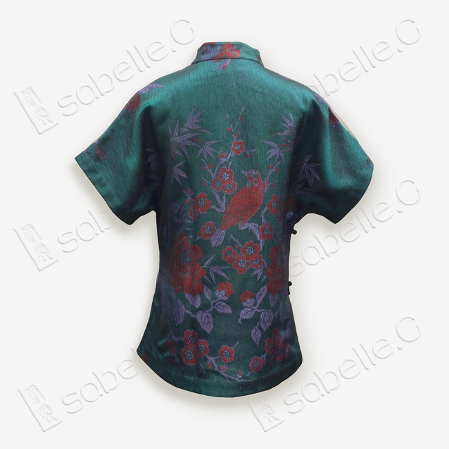 Gambiered Canton Silk Top