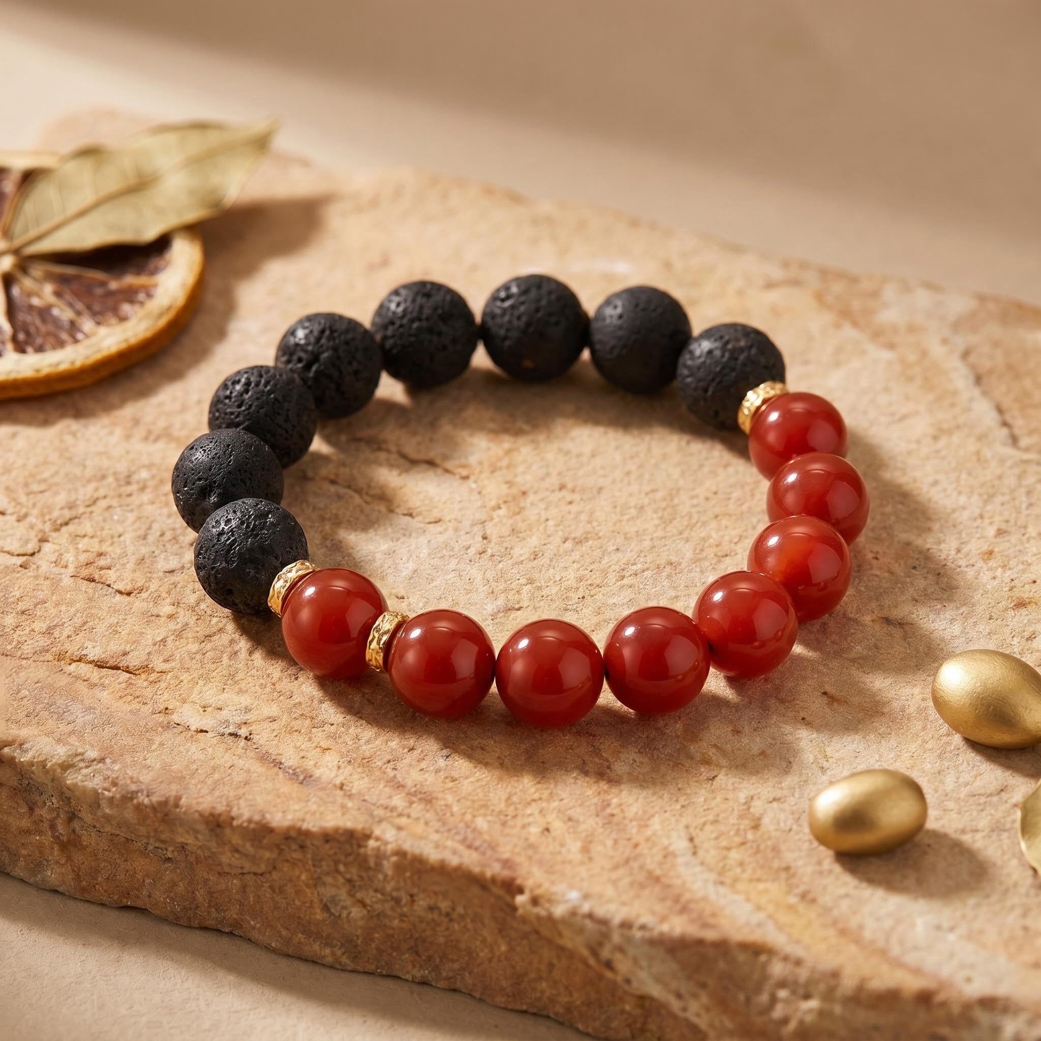 【CRIMSON FLAME】Heritage Citrus Bracelet - 赤焰 | 胎柑红玛瑙手串