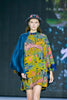 Original Gambiered Canton Silk Patchwork Cape Qipao