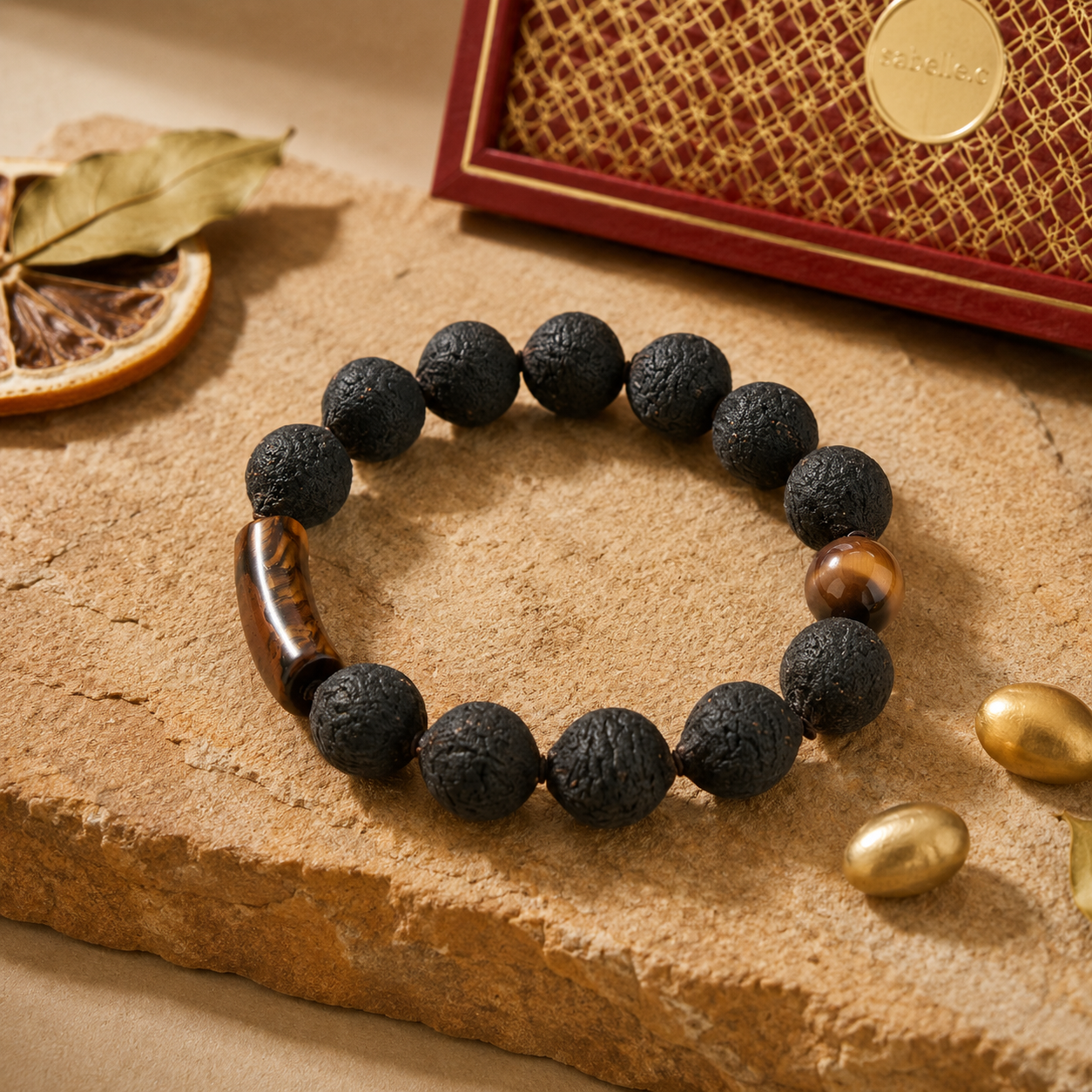 【LUMINOUS DRIFT】Heritage Citrus Bracelet - 流光雙圈 | 非遺胎柑手串