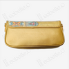 Genuine Cowhide Clutch with tTang Brocade