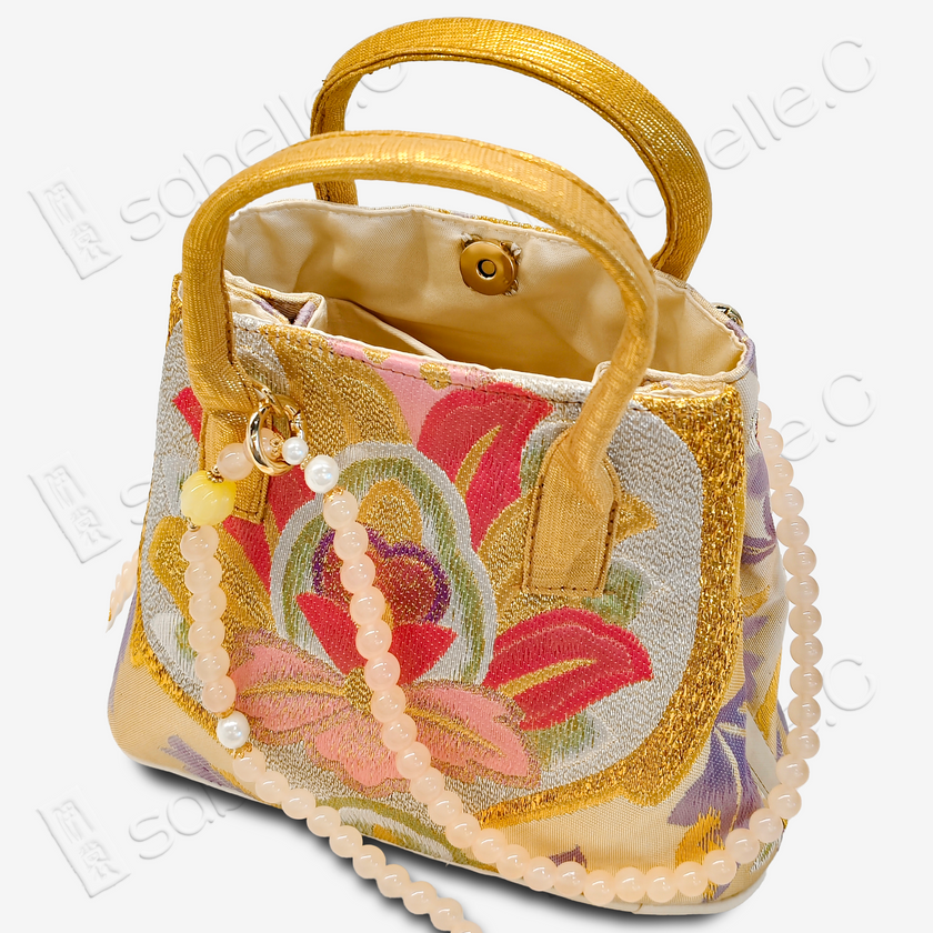 Peony Gilded Tang BrocadeTote - 「丹華鎏金」重瓣牡丹唐錦托特包