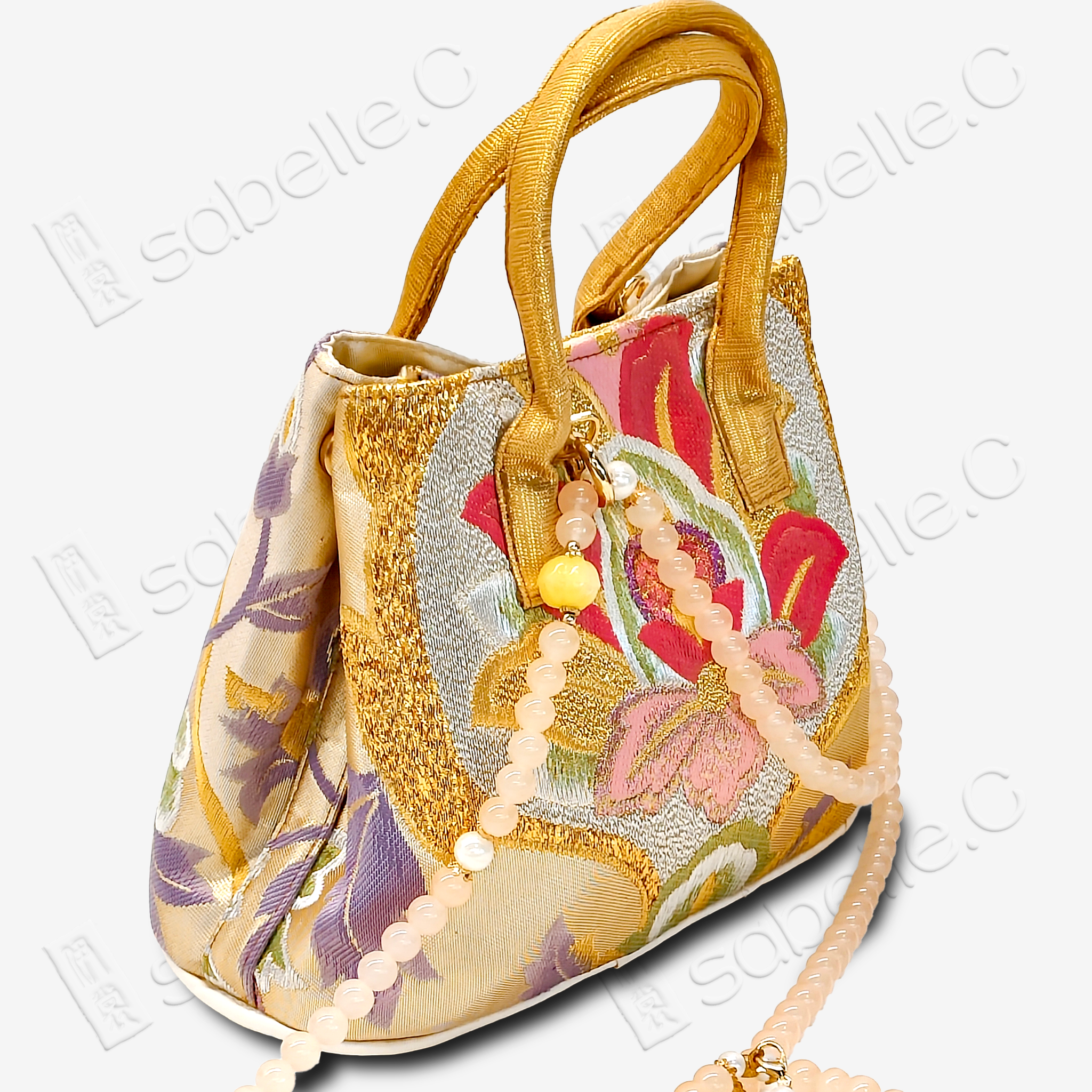Peony Gilded Tang BrocadeTote - 「丹華鎏金」重瓣牡丹唐錦托特包