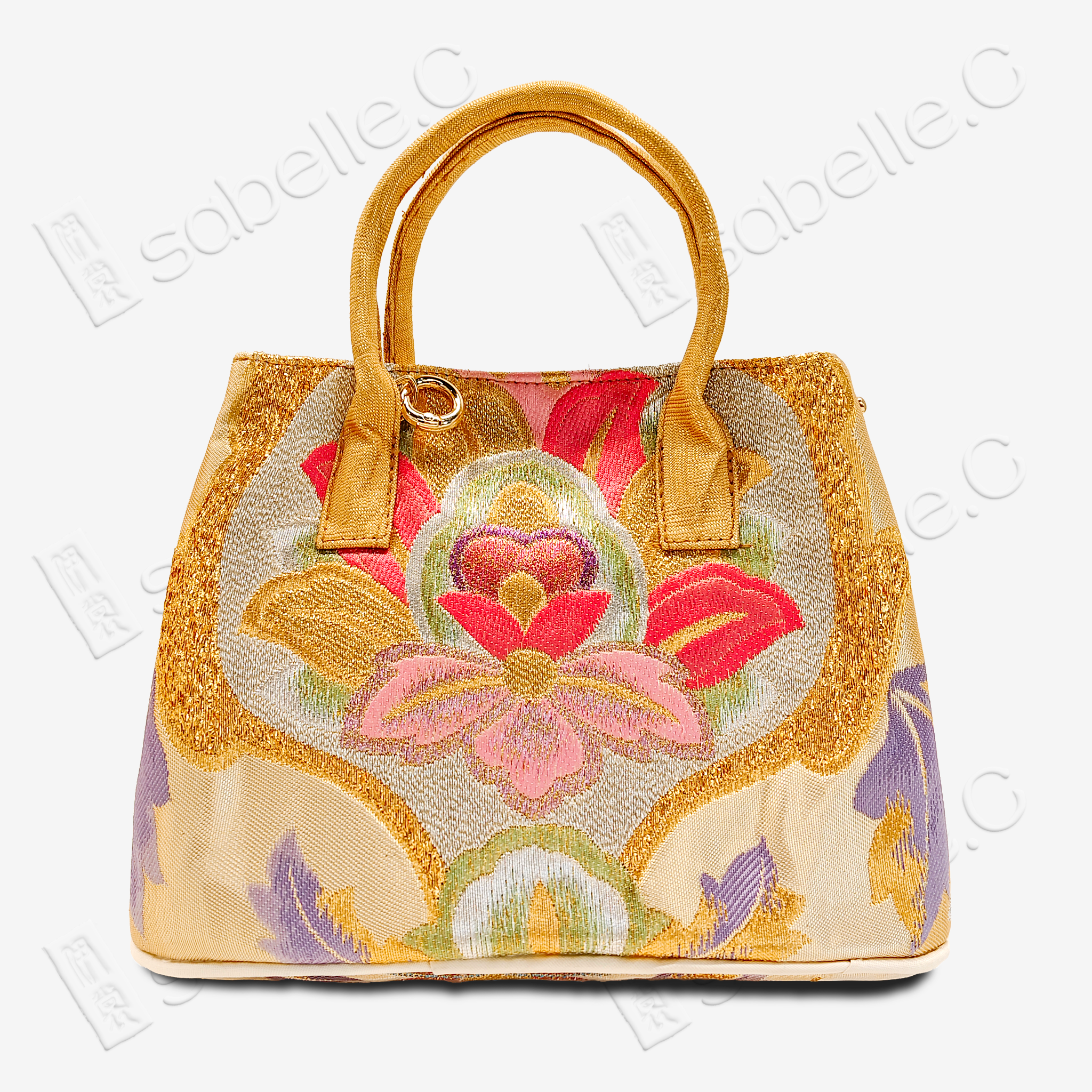 Peony Gilded Tang BrocadeTote - 「丹華鎏金」重瓣牡丹唐錦托特包