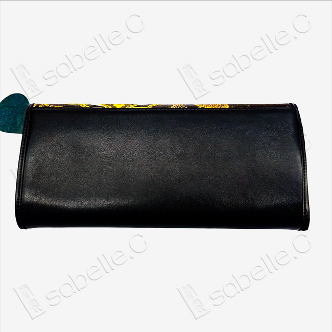 Genuine Cowhide Clutch with Kesi Weave