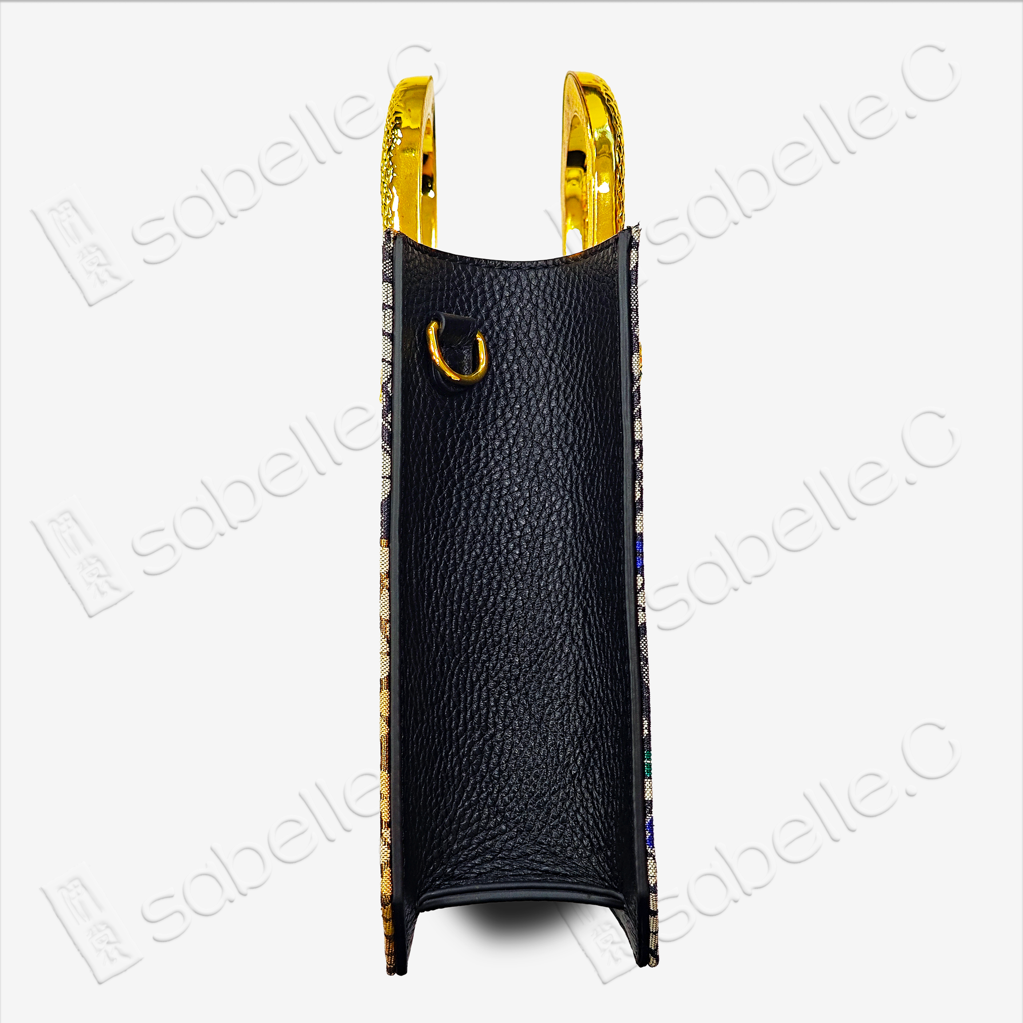 Chinese Tang Brocade Cowhide Handbag