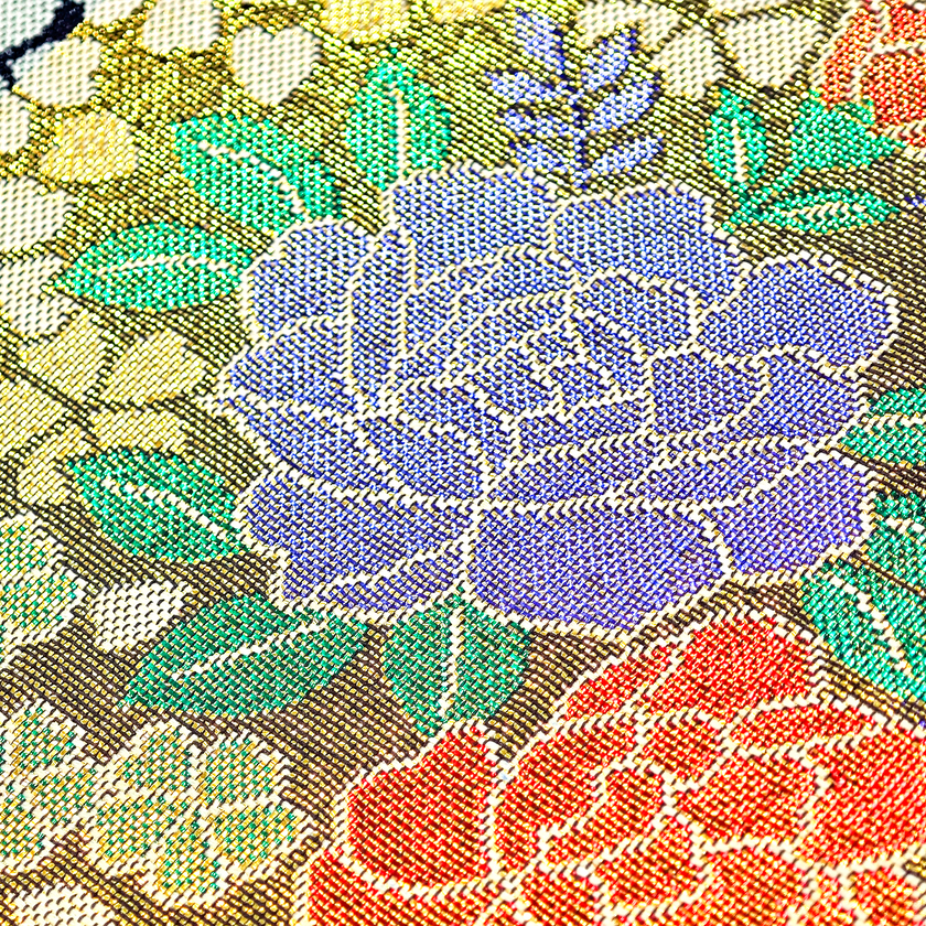 Chinese Tang Brocade Cowhide Handbag