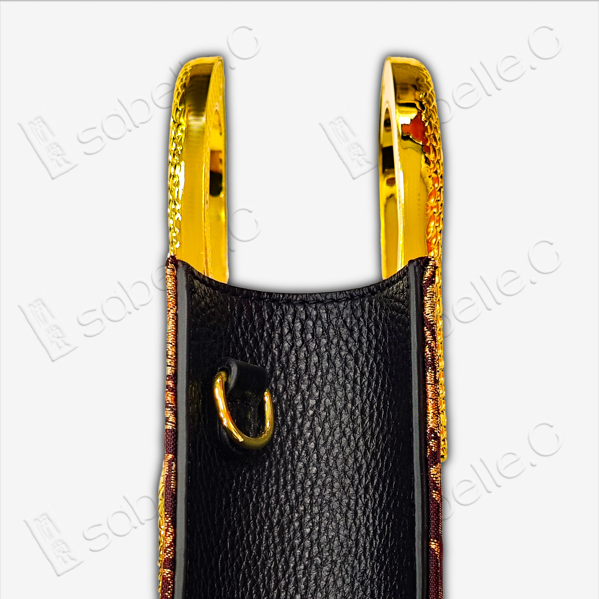 Chinese Tang Brocade Cowhide Handbag