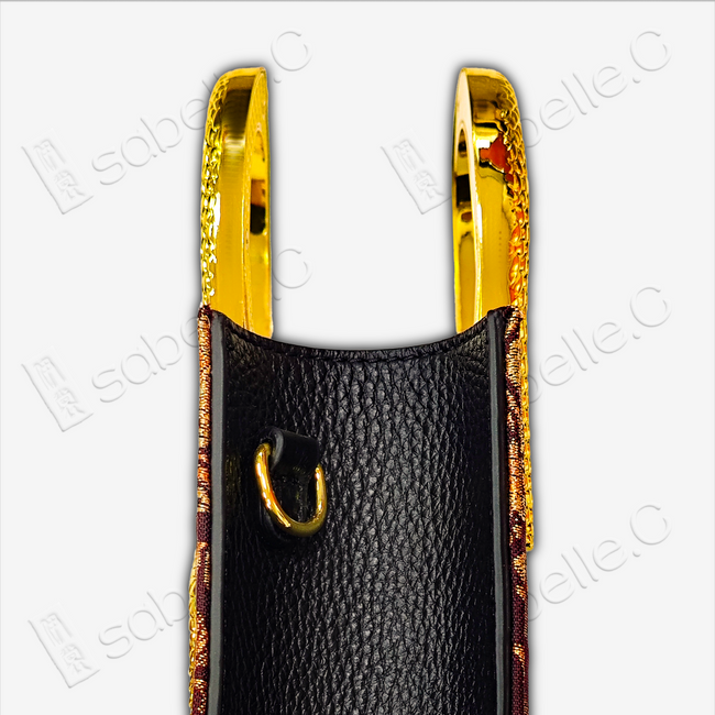 Chinese Tang Brocade Cowhide Handbag