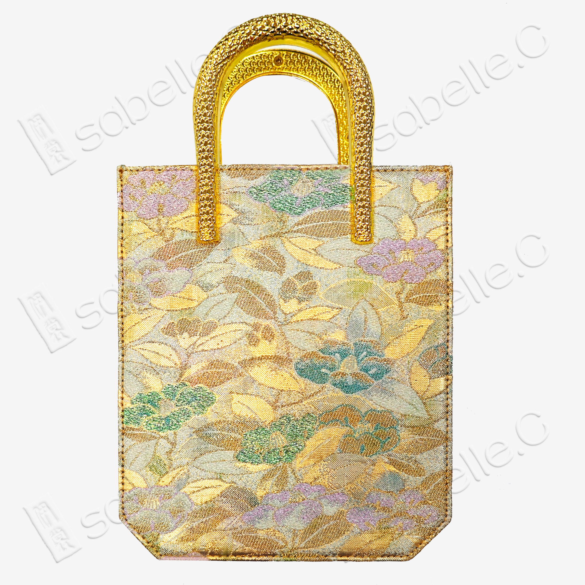 Chinese Tang Brocade Cowhide Handbag