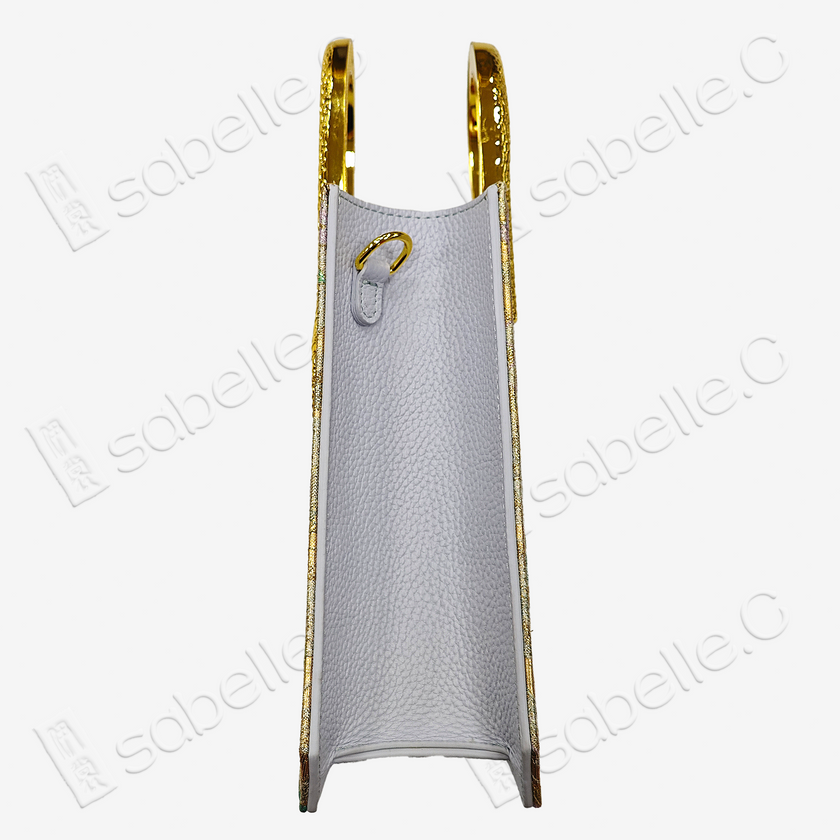 Chinese Tang Brocade Cowhide Handbag