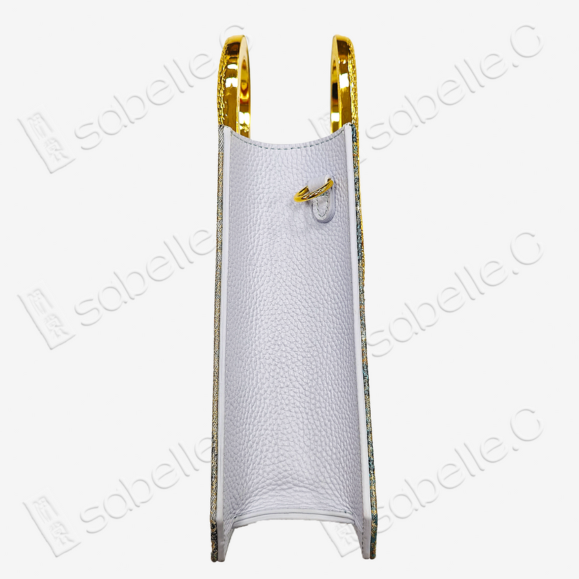 Chinese Tang Brocade Cowhide Handbag