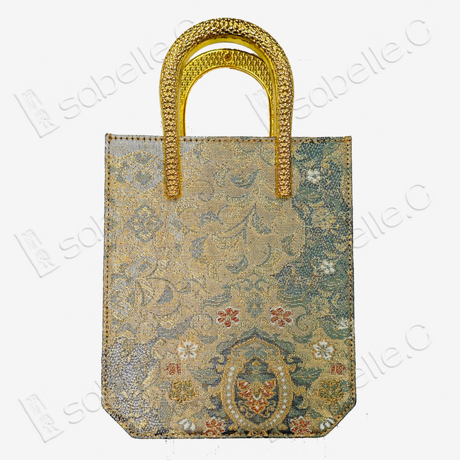 Chinese Tang Brocade Cowhide Handbag