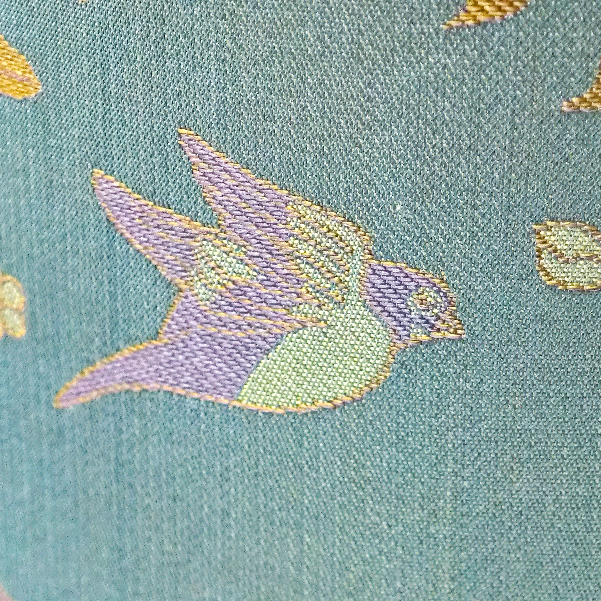 Song Brocade & Cowhide Bucket Ba