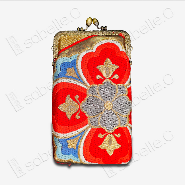 Tang Brocade Gamaguchi Clasp Pouch