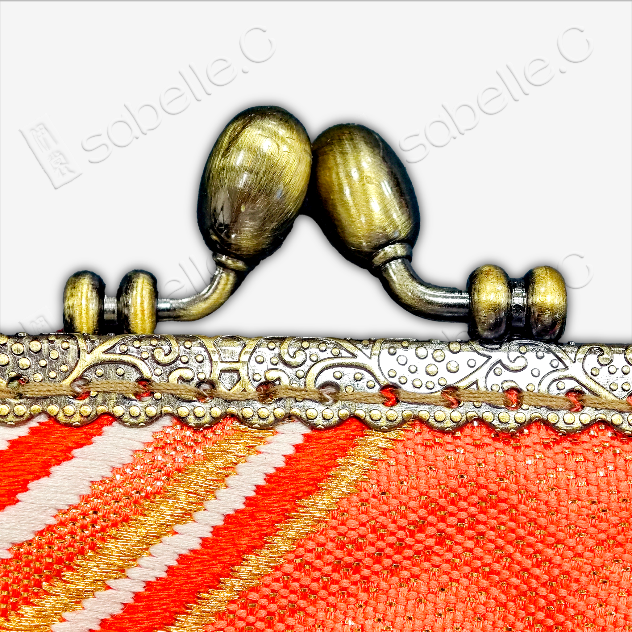 Tang Brocade Gamaguchi Clasp Pouch