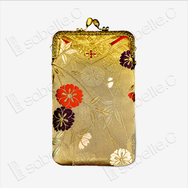 Tang Brocade Gamaguchi Clasp Pouch