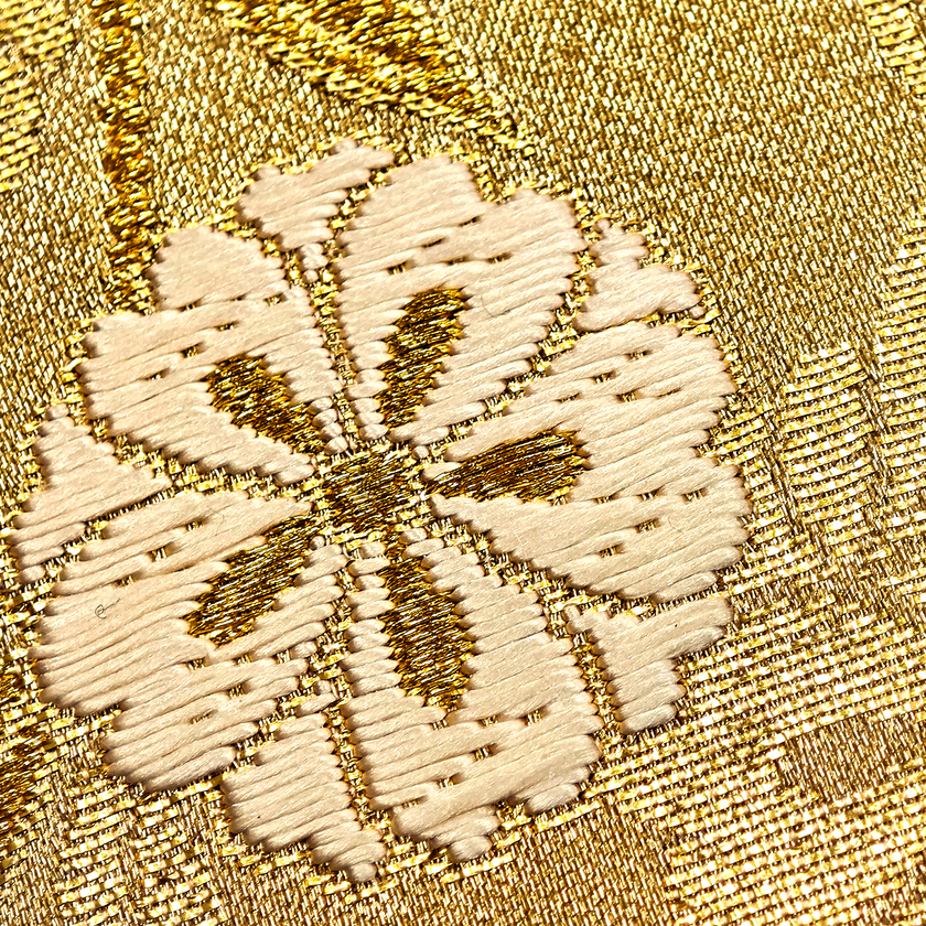 Tang Brocade Gamaguchi Clasp Pouch