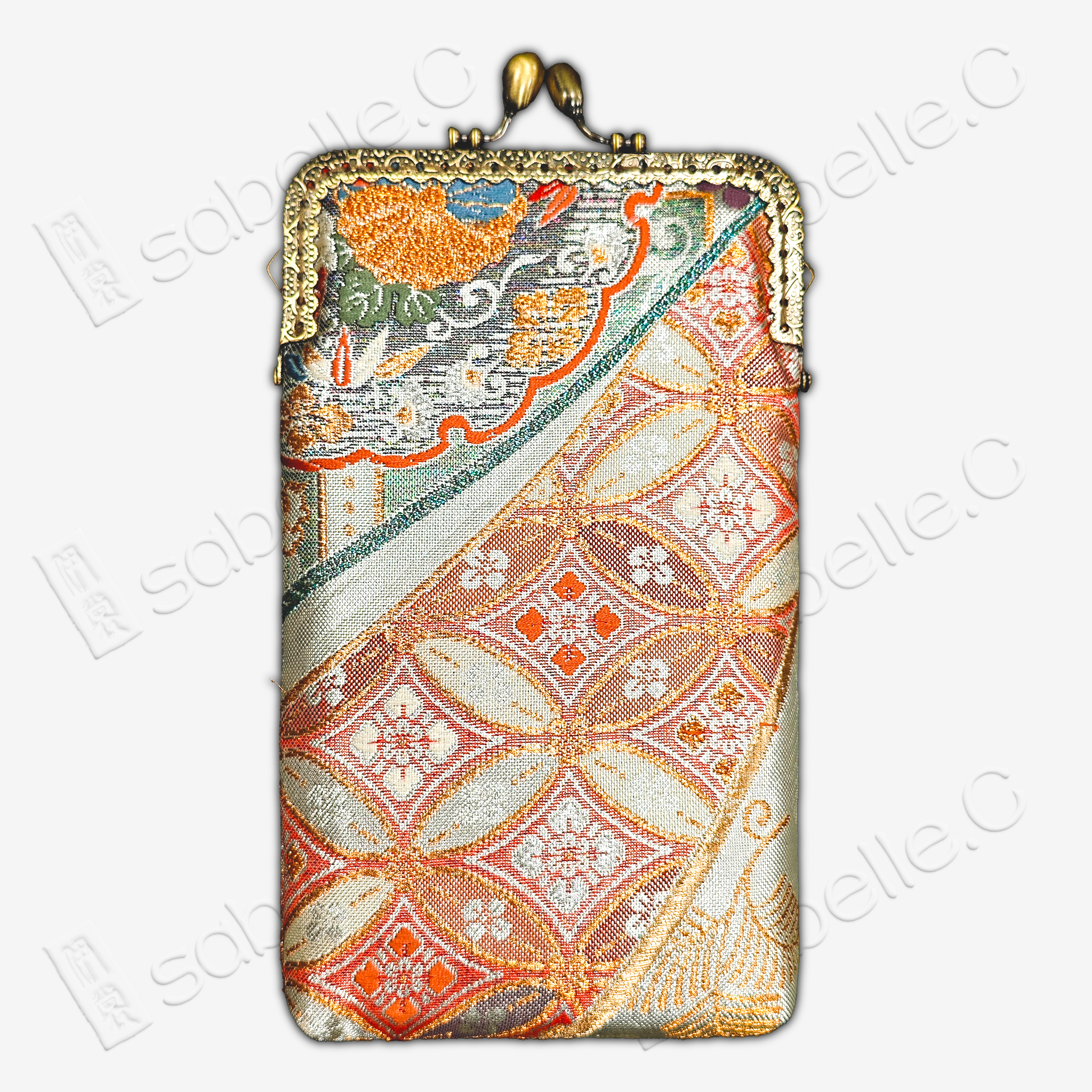 Tang Brocade Gamaguchi Clasp Pouch