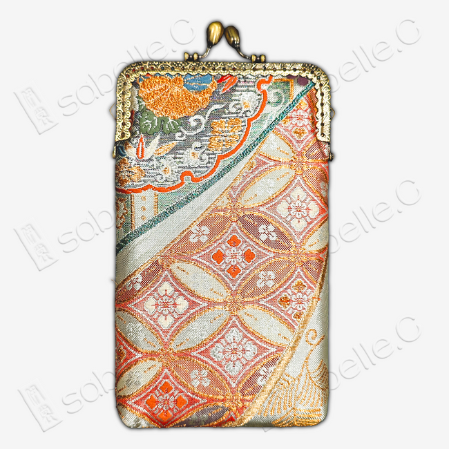Tang Brocade Gamaguchi Clasp Pouch