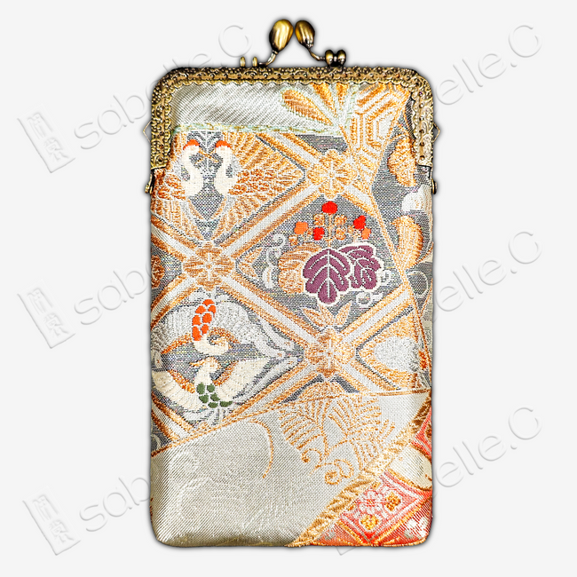 Tang Brocade Gamaguchi Clasp Pouch