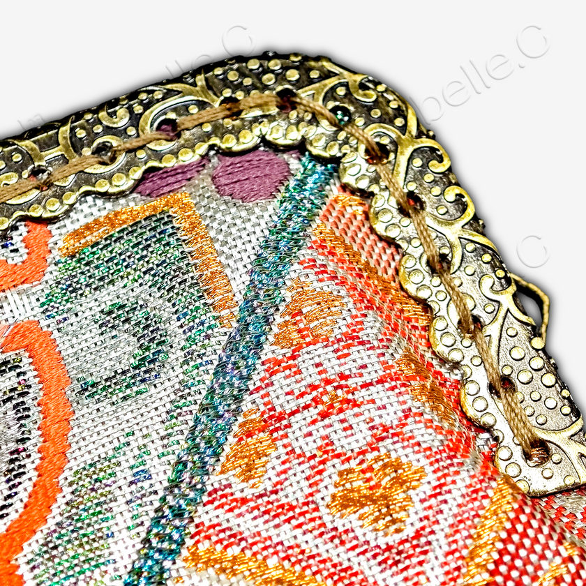 Tang Brocade Gamaguchi Clasp Pouch
