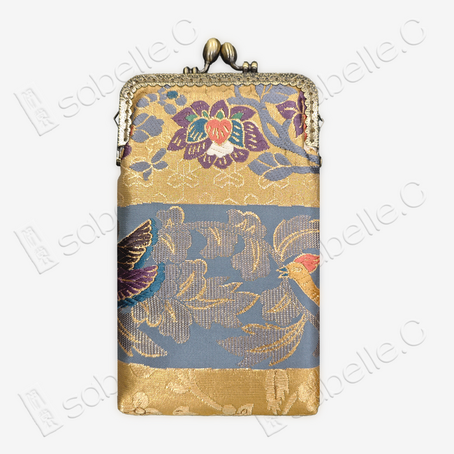 Tang Brocade Gamaguchi Clasp Pouch