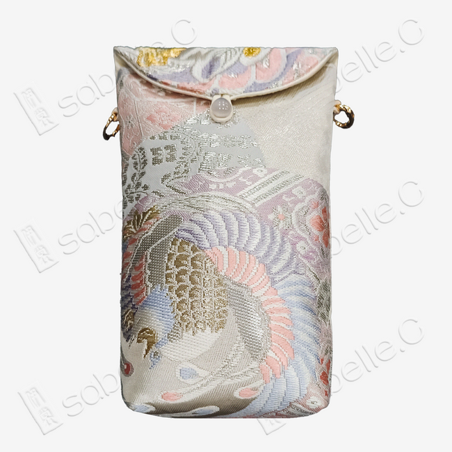 Pastel Phoenix Tang Brocade Pouch -「霞綺鸞紋」唐錦斜挎包