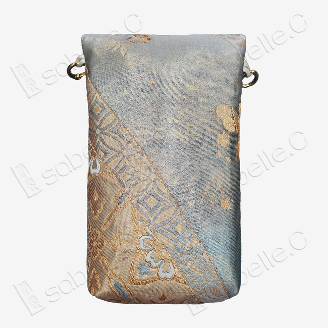 Gilded Lattice Bloom Tang Brocade Pouch -「琉金」唐錦斜挎包