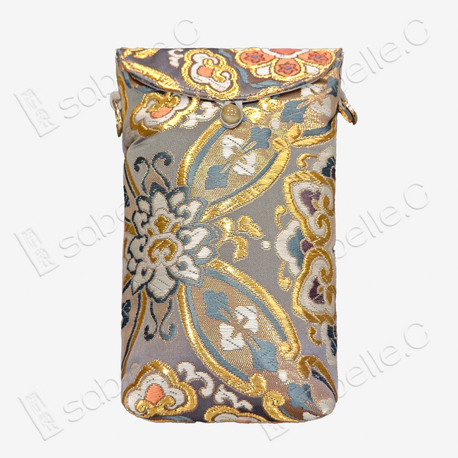 Lotus Tang Brocade Pouch -「鎏金寶相纏枝」唐錦斜挎包