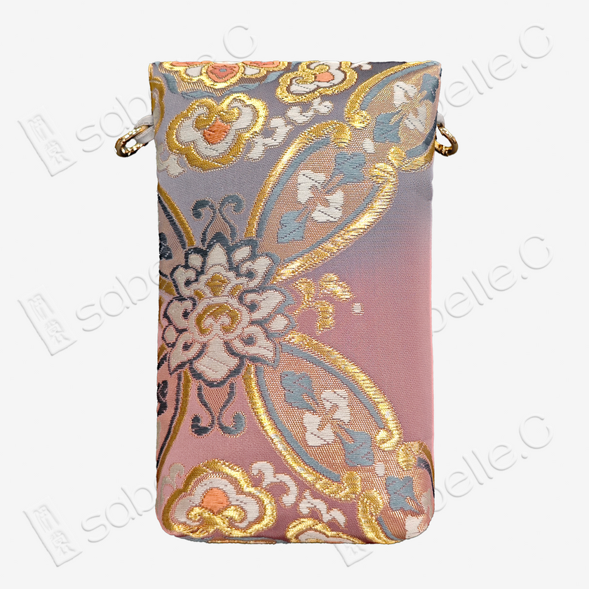 Lotus Tang Brocade Pouch -「鎏金寶相纏枝」唐錦斜挎包
