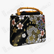 Tang‑Brocade Bamboo‑Handle Handbag - 唐錦竹節手柄包