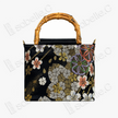 Tang‑Brocade Bamboo‑Handle Handbag - 唐錦竹節手柄包