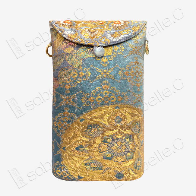 Lapis Treasure Bloom Tang Pouch - 「青曜寶相」唐錦斜挎包