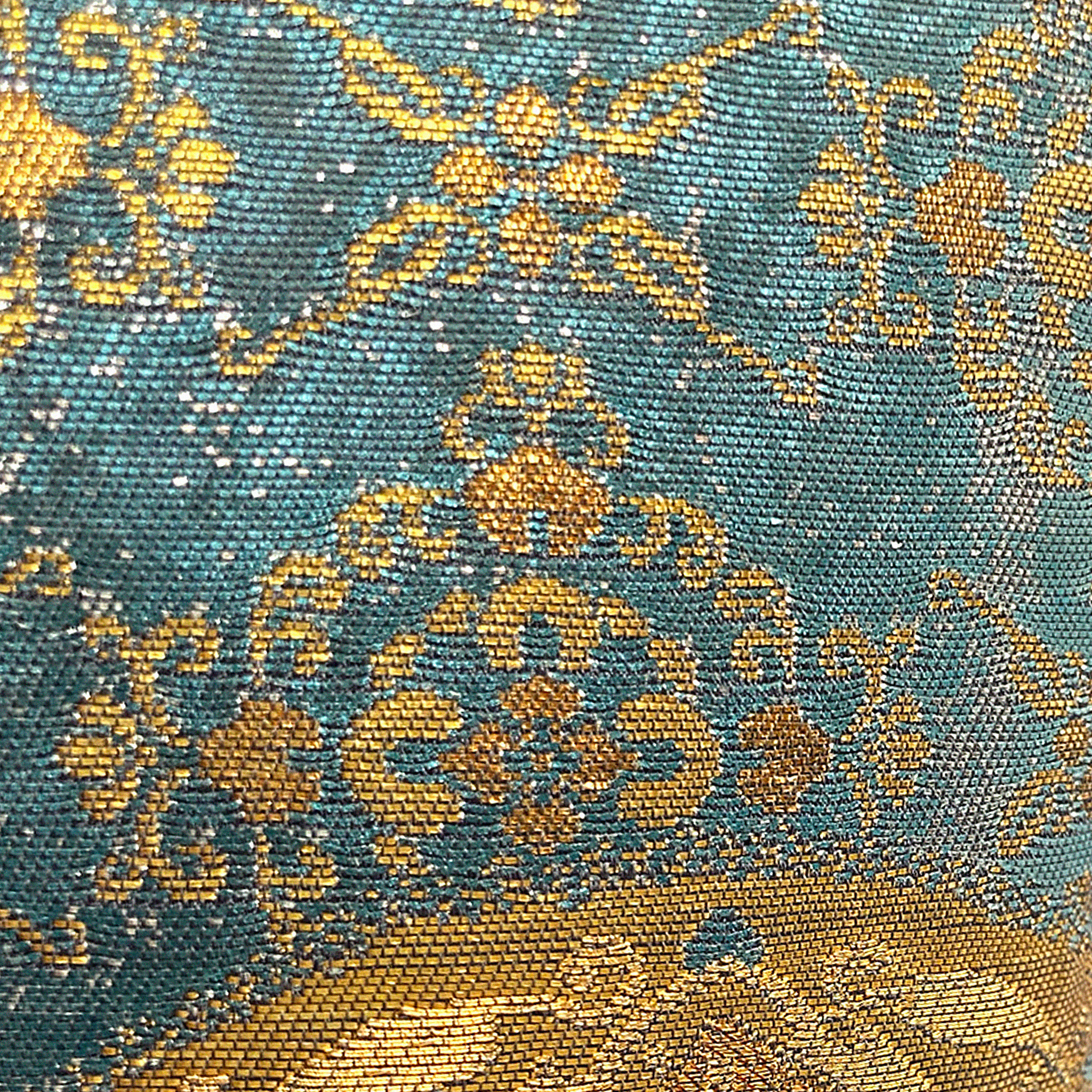 Lapis Treasure Bloom Tang Pouch - 「青曜寶相」唐錦斜挎包