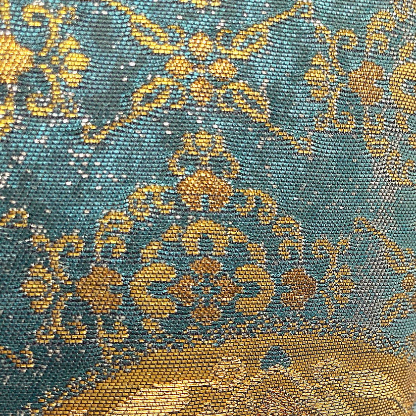 Lapis Treasure Bloom Tang Pouch - 「青曜寶相」唐錦斜挎包
