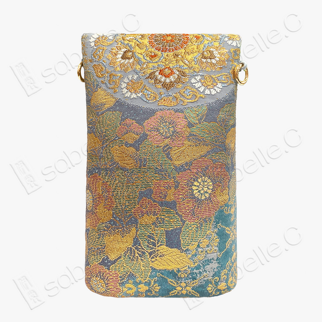 Lapis Treasure Bloom Tang Pouch - 「青曜寶相」唐錦斜挎包