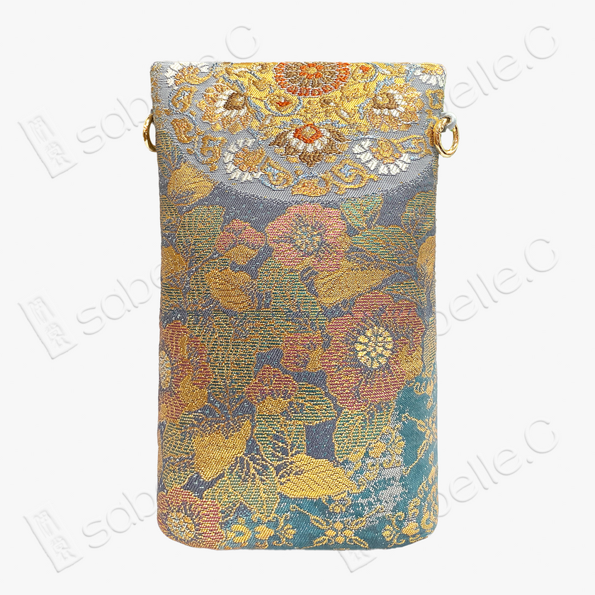 Lapis Treasure Bloom Tang Pouch - 「青曜寶相」唐錦斜挎包