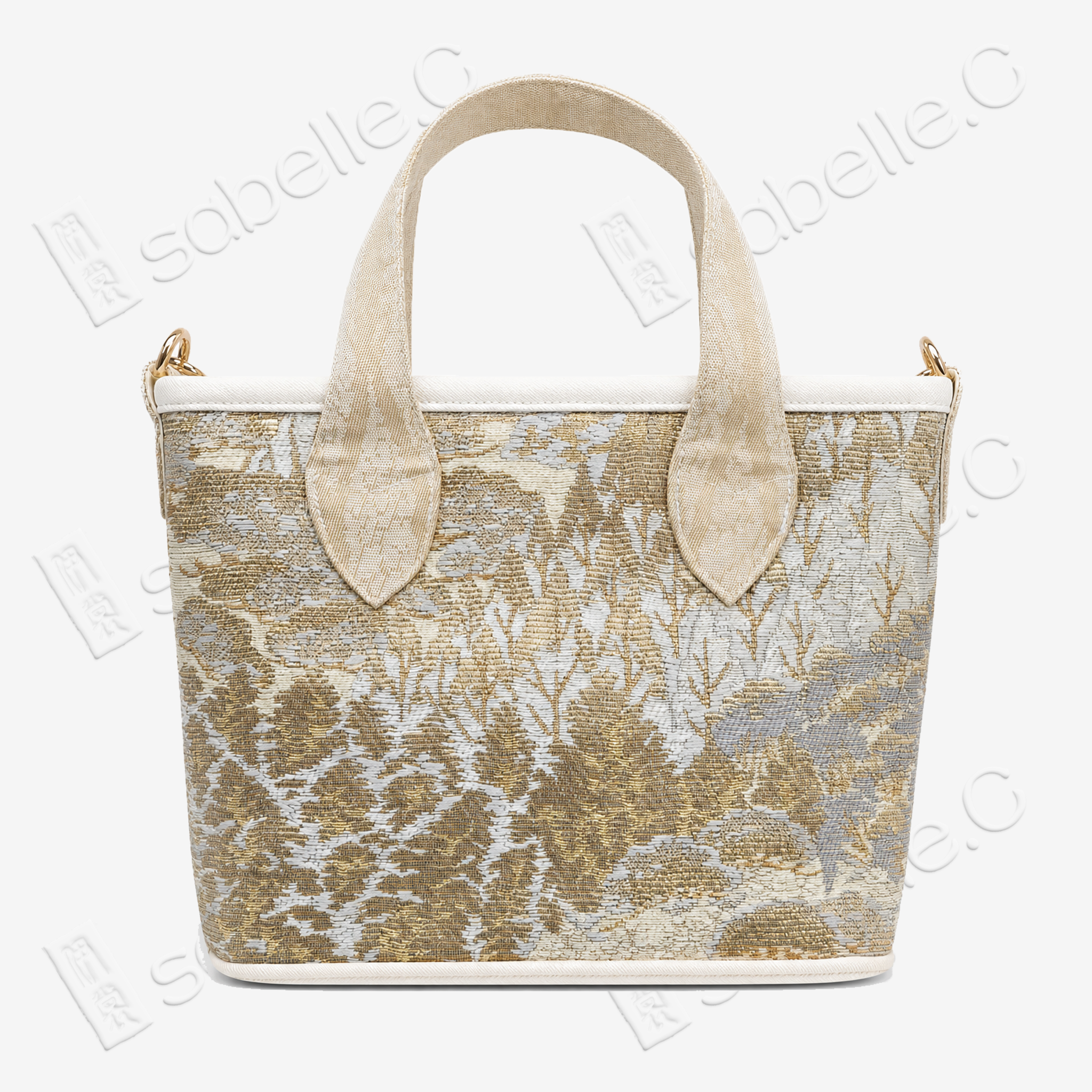 Kesi‑Tapestry Landscape Mini Tote Bag - 緙絲山水托特包