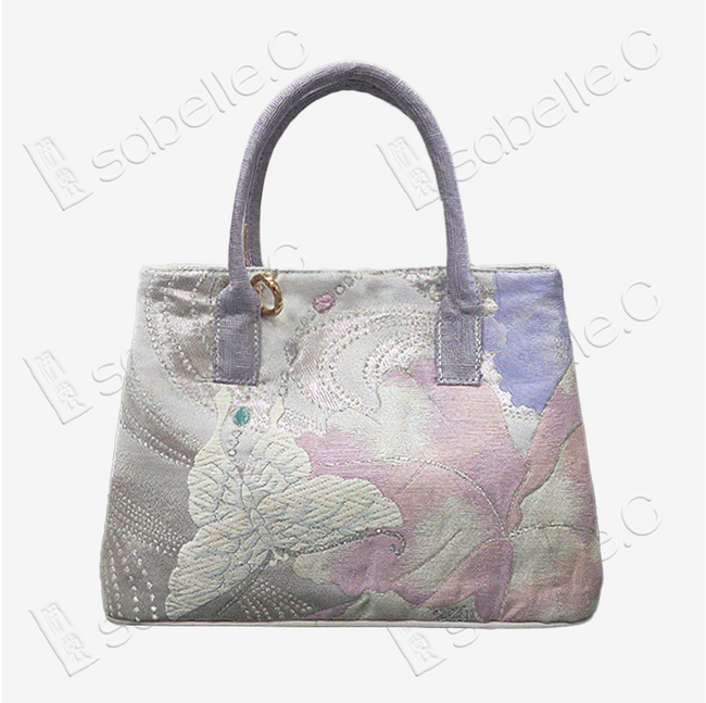 Pastel Floral Tang Brocade Tote - 「柔花」 暈染莫蘭迪色唐錦手提包