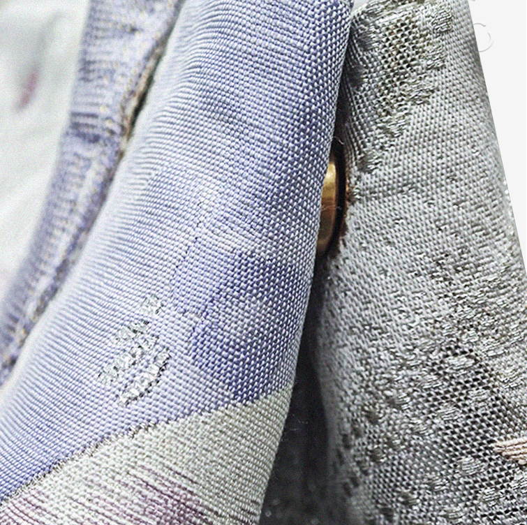 Pastel Floral Tang Brocade Tote - 「柔花」 暈染莫蘭迪色唐錦手提包