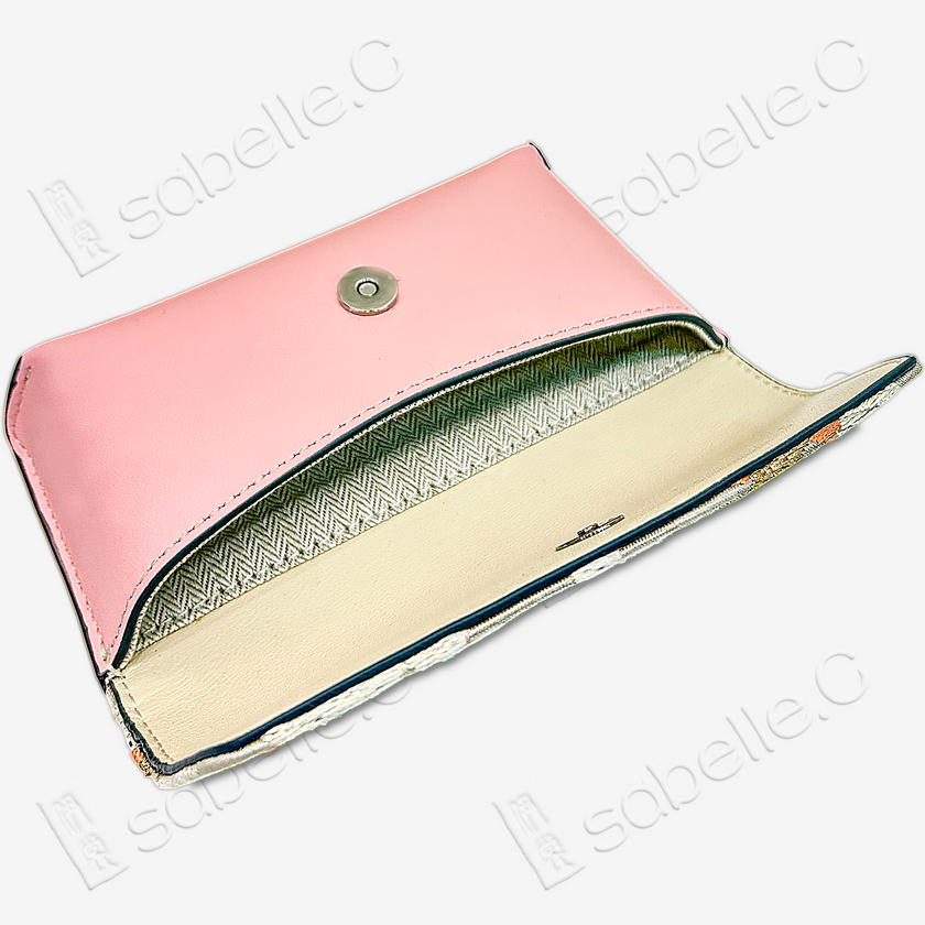 Kesi Silk & Cowhide Clutch Bag